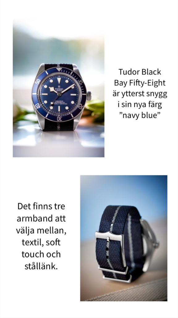 Tudor Black-Bay Fifty-Eight Navy Blue Mia Litström Cars and Watches for Ladies